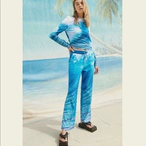 HOUSE OF SUNNY Wave Towelling Pants Size 4